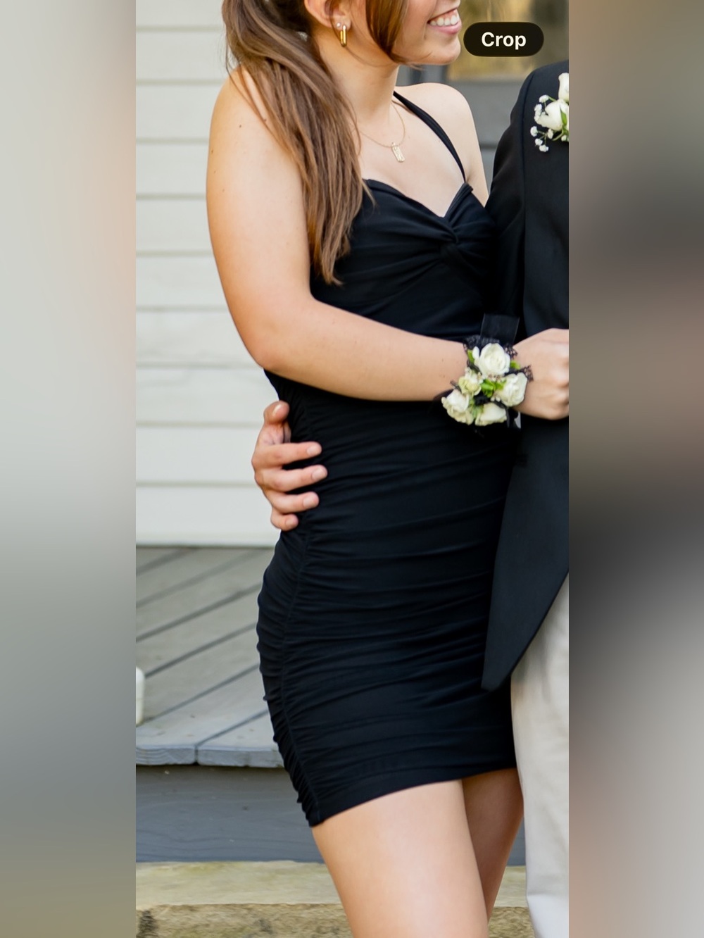 Hello Molly Black Ruched Bodycon Dress